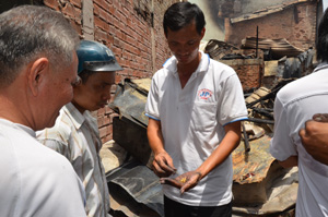 Cháy 7 căn nhà ở quận Tân Phú